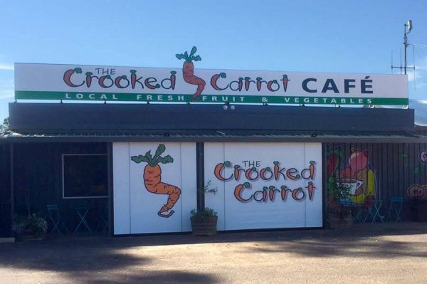 Printed Outdoor Blinds - The Crooked Carrot Cafe